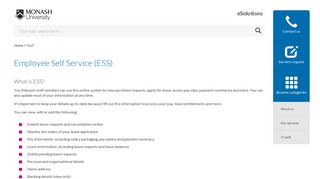 Employee Self Service (ESS) | eSolutions