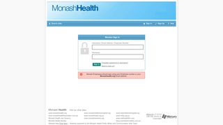 Sign In - Monash Health - Mercury eRecruit