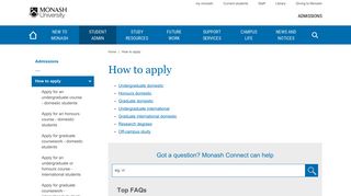 How to apply - Admissions - Monash University