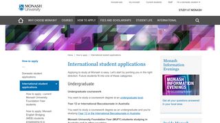 International student applications – study at Monash - Monash University