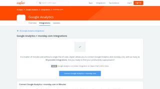 Google Analytics + monday.com Integrations | Zapier