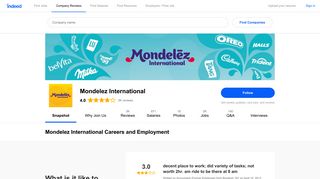 Mondelez International Careers and Employment | Indeed.com