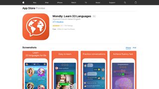 Mondly: Learn 33 Languages on the App Store - iTunes - Apple