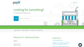 Moneris CA - Merchant Direct - Paya - Paya Support