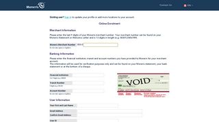Merchant Direct - Online Enrolment - Moneris
