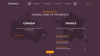 Monetico, taking care of payments