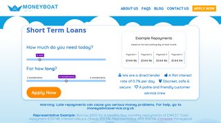 Short Term Loans Online | Direct Lender | MoneyBoat