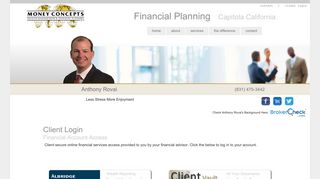 Client Login - Anthony Rovai Capitola CA 95010 Money Concepts ...