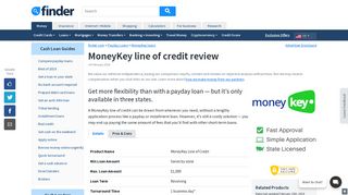 MoneyKey line of credit review January 2019 | finder.com