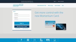 Momentum Reloadable Prepaid Card