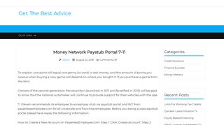 Money Network Paystub Portal 7-11 - Get The Best Advice