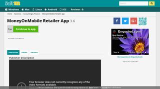 MoneyOnMobile Retailer App 3.6 Free Download