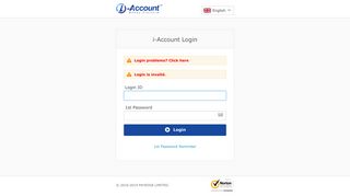 i-Account Login - i-Account - Money Platform