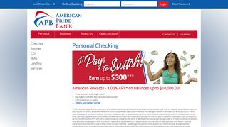 Checking - American Pride Bank