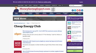 Cheap Energy Club - Money Saving Expert