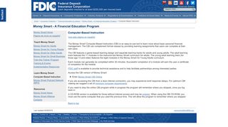 FDIC: Money Smart - Computer-Based Instruction
