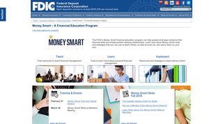 FDIC: Money Smart – A Financial Education Program