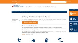 Euro to Rupee - Exchange Rate Calculator, Money2India Europe ...