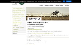 Contact Us - Jaguar Land Rover Pensions