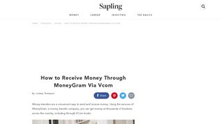 How to Receive Money Through MoneyGram Via Vcom | Sapling.com