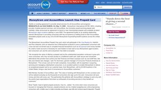 MoneyGram and AccountNow Launch Visa Prepaid Card
