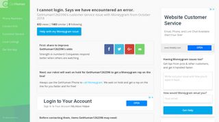 Moneygram: I cannot login. Says we have encountered an error. | Oct ...