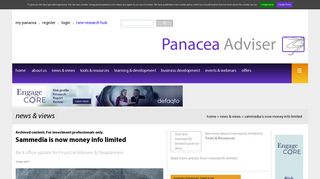 Sammedia is now money info limited - Panacea Adviser