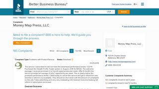 Money Map Press, LLC | Complaints | Better Business Bureau® Profile