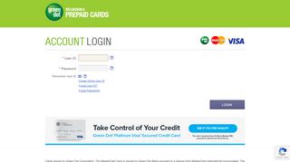 Account Login - Green Dot | Get a Card