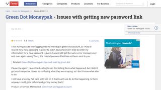 Green Dot Moneypak - Issues with getting new password link Jan 01 ...