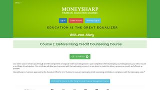 Credit Counseling Course - MoneySharp