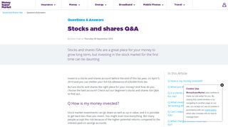 Stocks & Shares ISAs Question & Answers - MoneySuperMarket.com