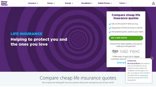Compare Cheap Life Insurance Quotes | MoneySuperMarket