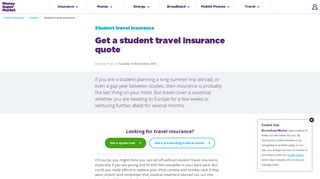 Find And Compare Student Travel Insurance - MoneySuperMarket