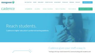 Cadence for Students | Reach students with Higher Ed's ... - Mongoose