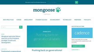 Mongoose | Resources for Higher Education Communicators