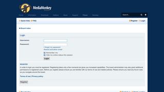 MediaMonkey forum - User Control Panel - Login