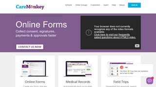 CareMonkey | Online forms & medical records for schools & other groups