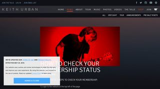 How to check your membership status - Keith Urban