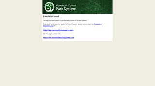Monmouth County Park System Login