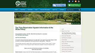 Monmouth County Park System Golf Tee Time Reservation System ...