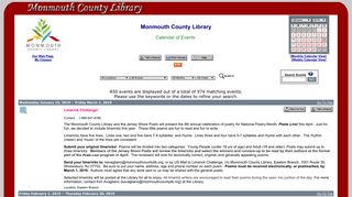 EventKeeper at Monmouth County Library - Plymouth Rocket Web ...