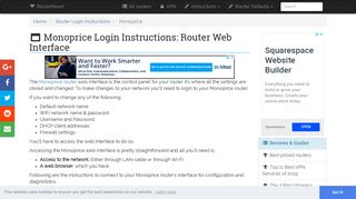 Monoprice Login: How to Access the Router Settings | RouterReset