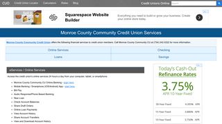 Monroe County Community Credit Union Services: Savings, Checking ...