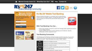 It's Me 247 Mobile Text Banking | Monroe ... - Online Banking Community