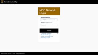 MCC Network Account Login - Outlook/Office 365