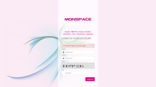 login to your account - Monspacea » Member's login