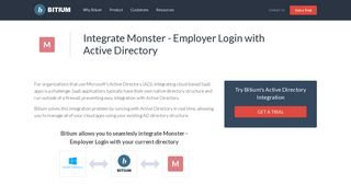 Monster - Employer Login Active Directory (AD) Integration - Connect