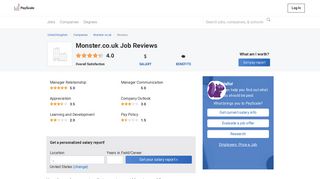 Monster.co.uk Reviews | PayScale United Kingdom