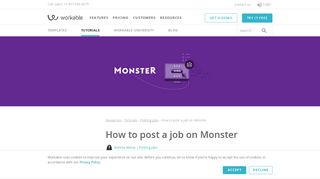 How to post a job on Monster | Workable
